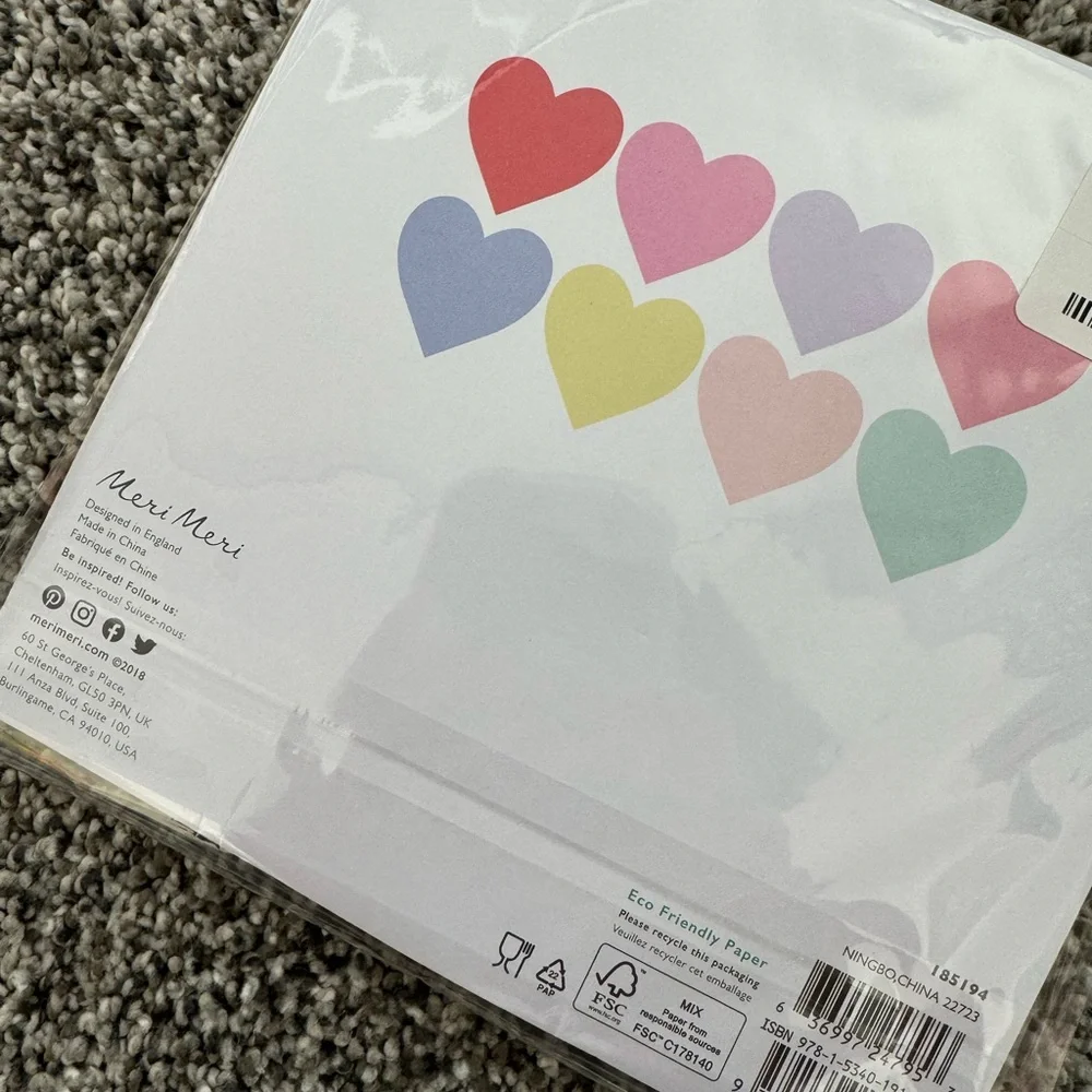 Meri Meri Heart Plates & Napkins